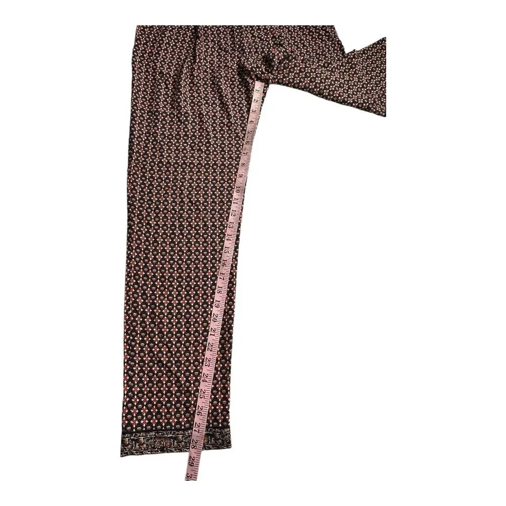 Tory Burch Women's Size 4 Elastic Waist Silk Summer Pants Floral Multicolor‎